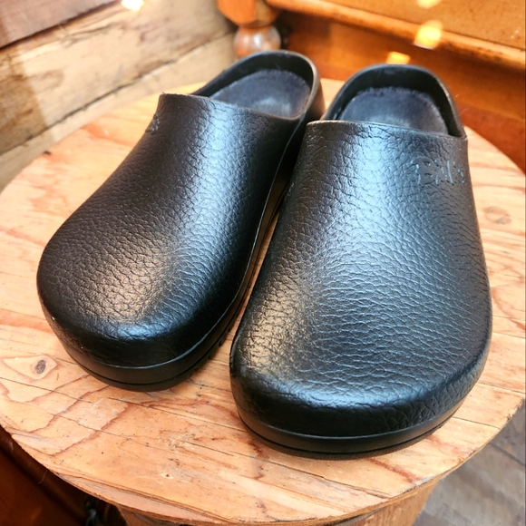 BIRKENSTOCK SUPER BIRKI POLYURETHANE BLACK CLOG- SIZE EURO 36 USA LADIES 6 - Picture 3 of 12
